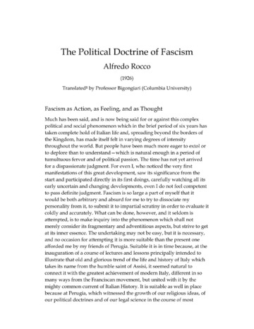 The Political Doctrine of Fascism