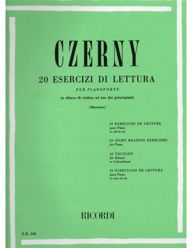 20 Esercizi di Lettura per Pianoforte (Unknown Binding)