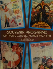 Souvenir Programs of Twelve Classic Movies, 1927-1941 (Hardcover)