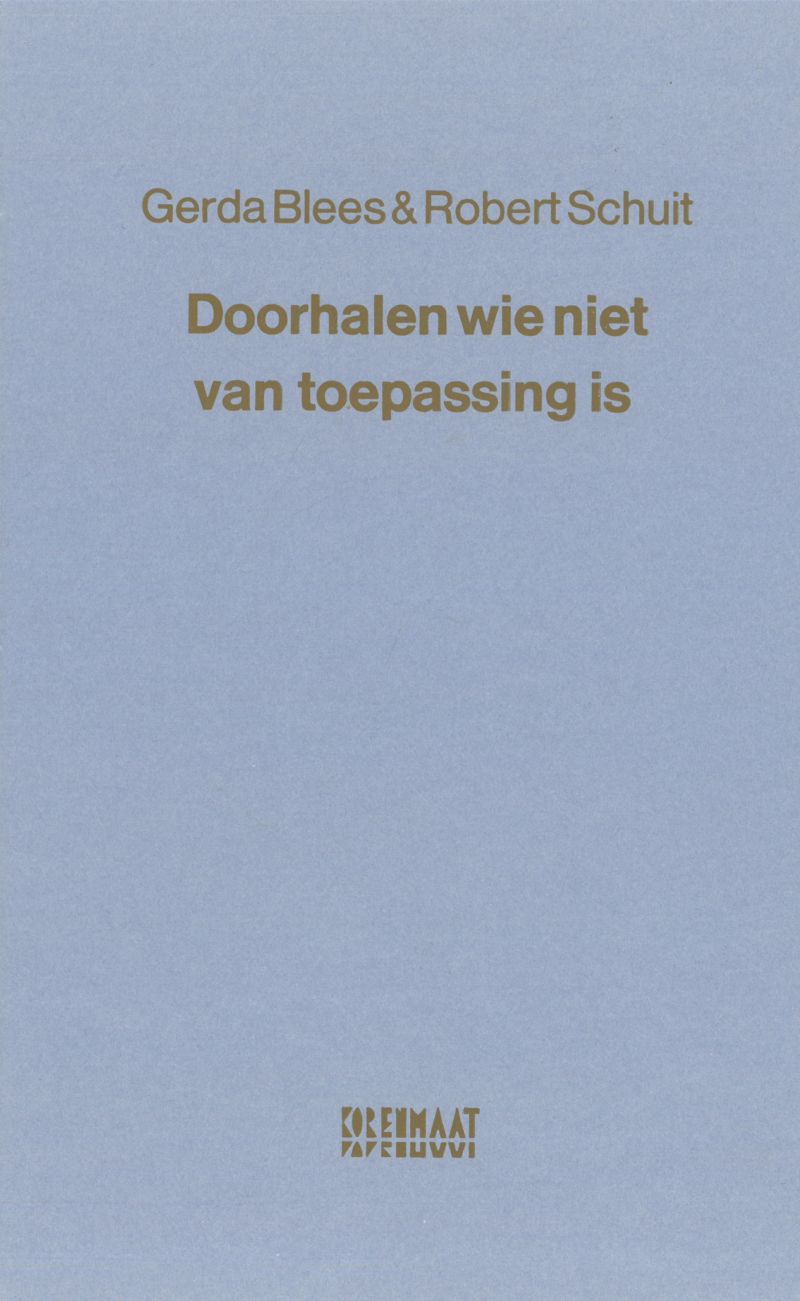 Doorhalen wie niet van toepassing is