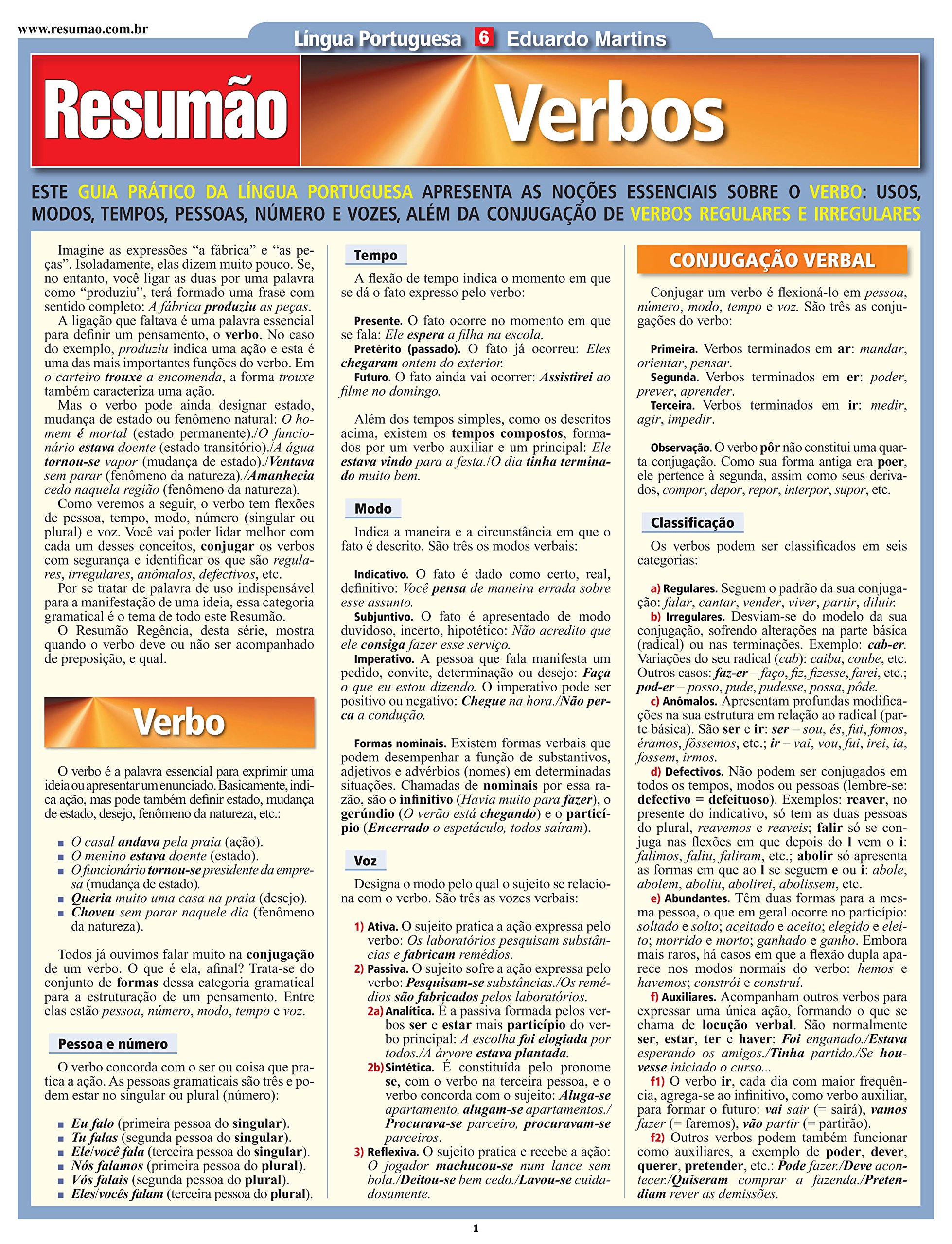 Lingua Portuguesa 6. Rasumão: Verbos (Library Binding)