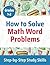 How to Solve Math Word Problems: Grades 1-2: Step-by-Step Study Skills