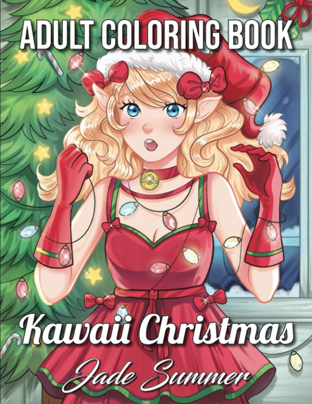 Kawaii Christmas: An Adult Coloring Book with Adorable Girls, Christmas Scenes, Winter Fun, Holiday Adventures, and More! (Paperback)