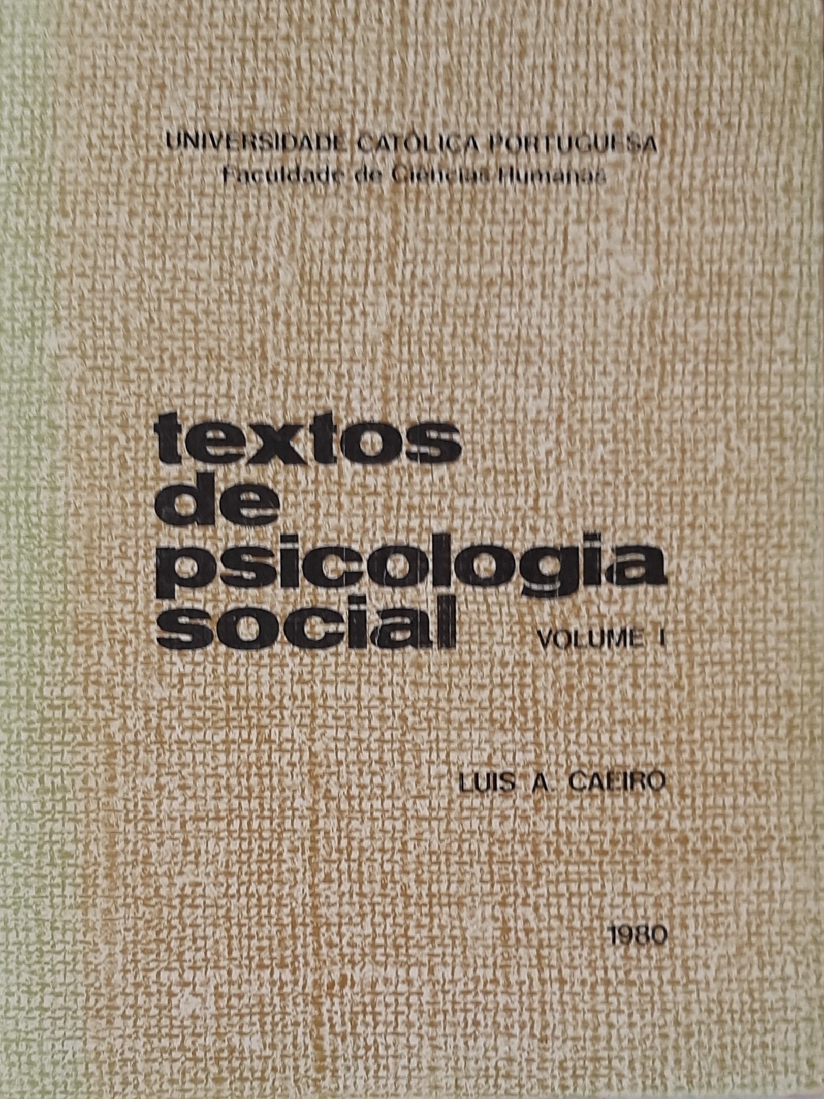 Textos de psicologia social - Volume I (Paperback)