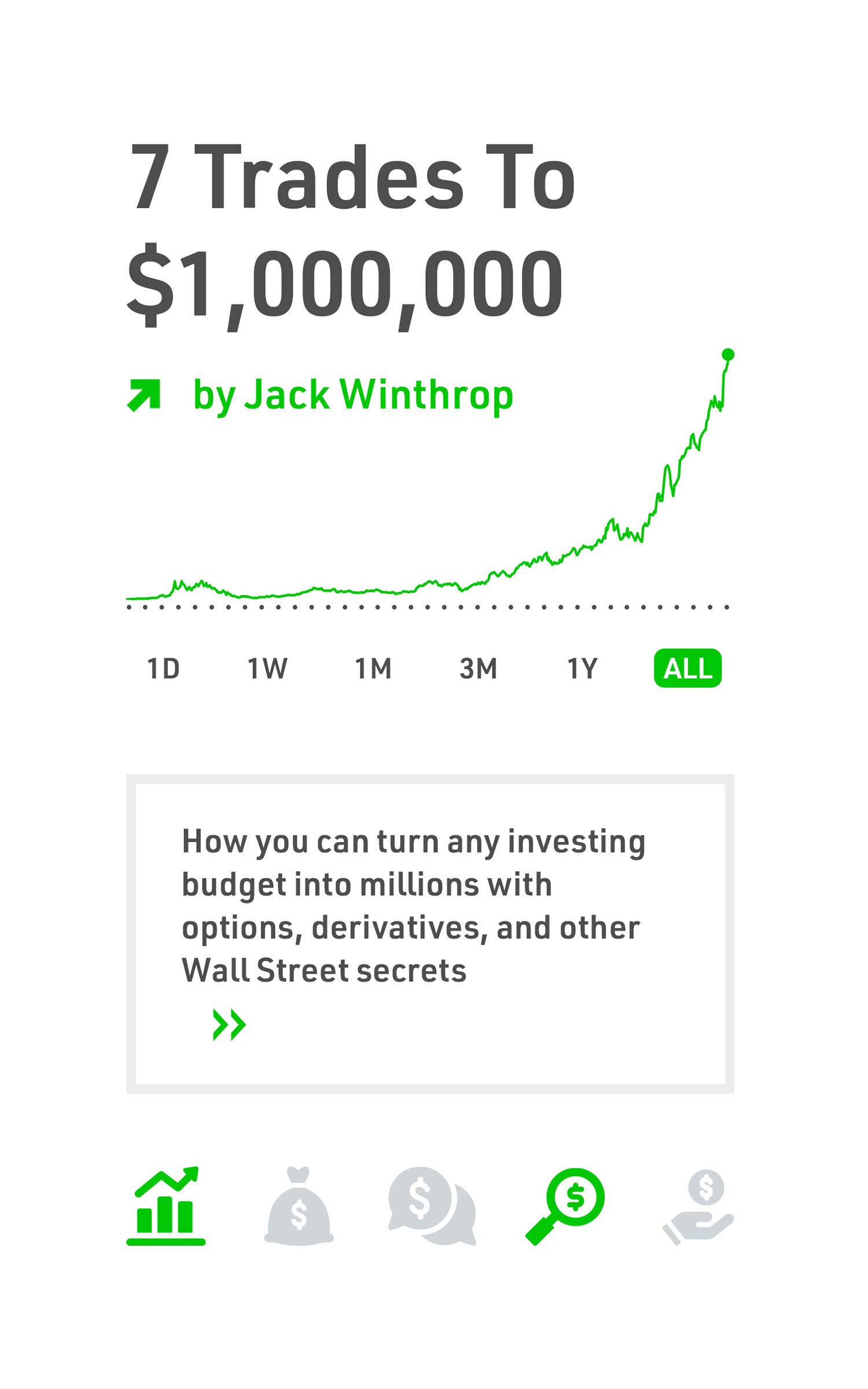 7 Trades to a Million: How you can turn any investing budget into millions with options, derivatives, and other Wall Street secrets (Kindle Edition)