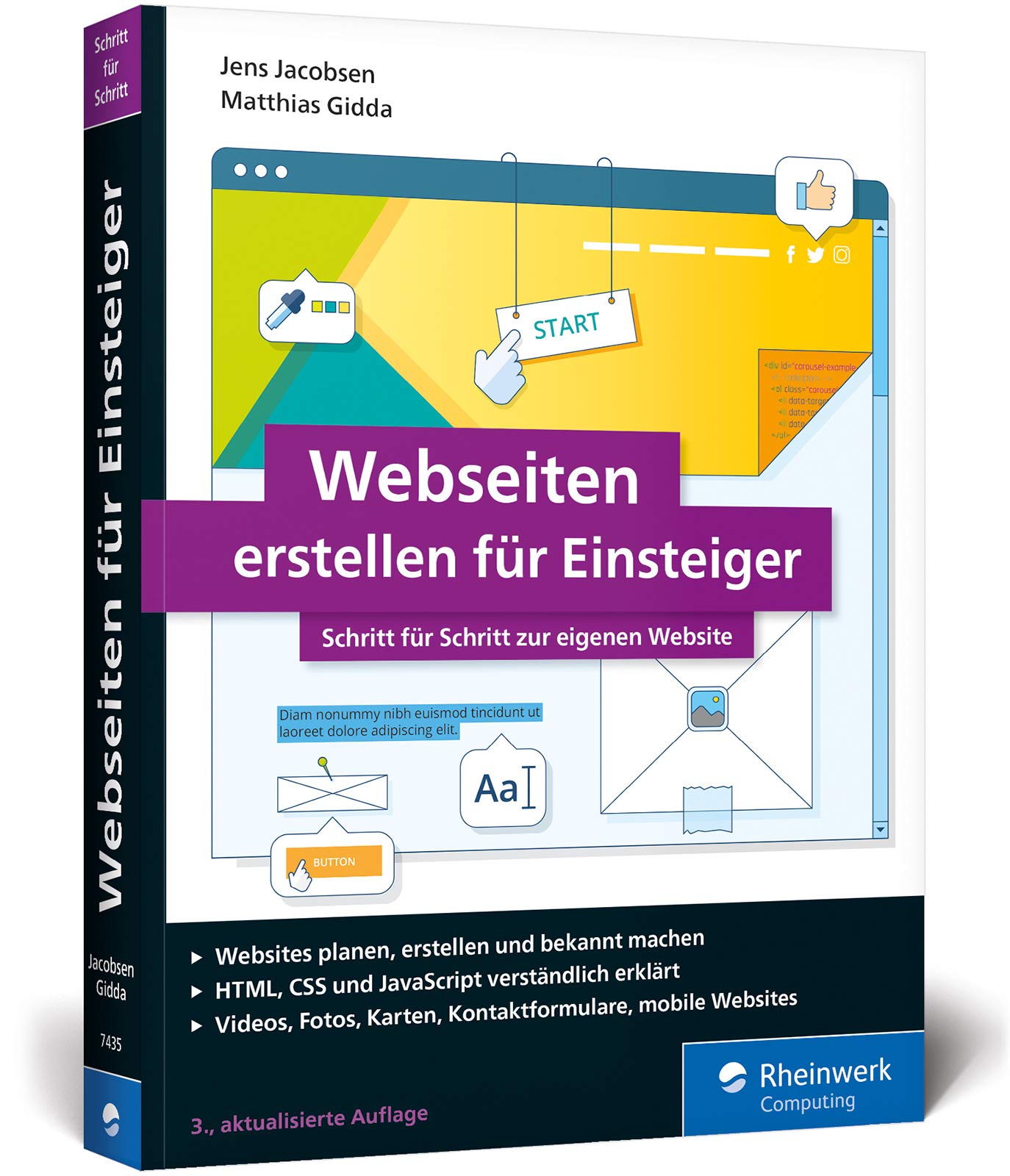 Webseiten erstellen für Einsteiger: Schritt für Schritt mit HTML und CSS zur eigenen Website. Mit zahlreichen Abbildungen (Perfect Paperback)