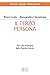 Il Terzo persona. Per una teologia dello Spirito Santo