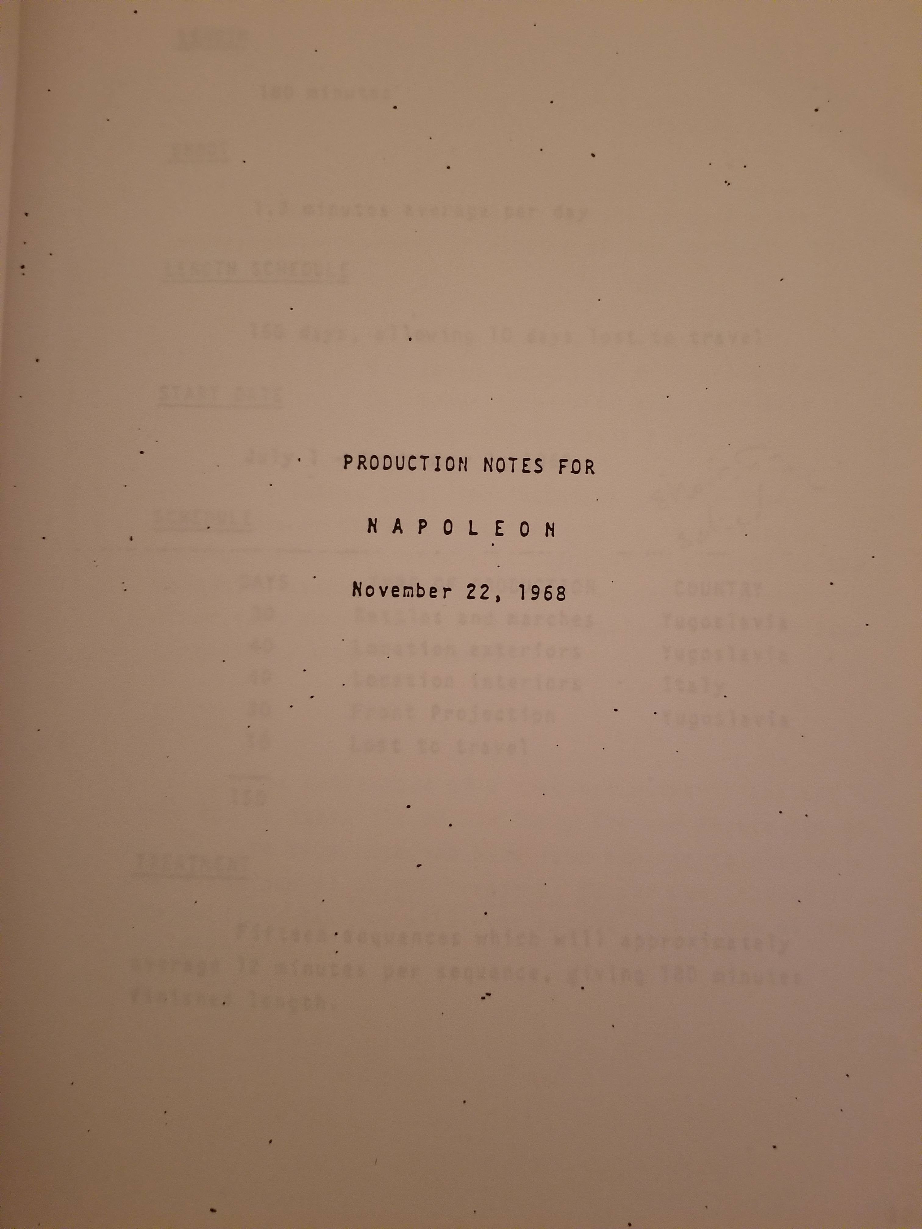 Napoleon: A Screenplay