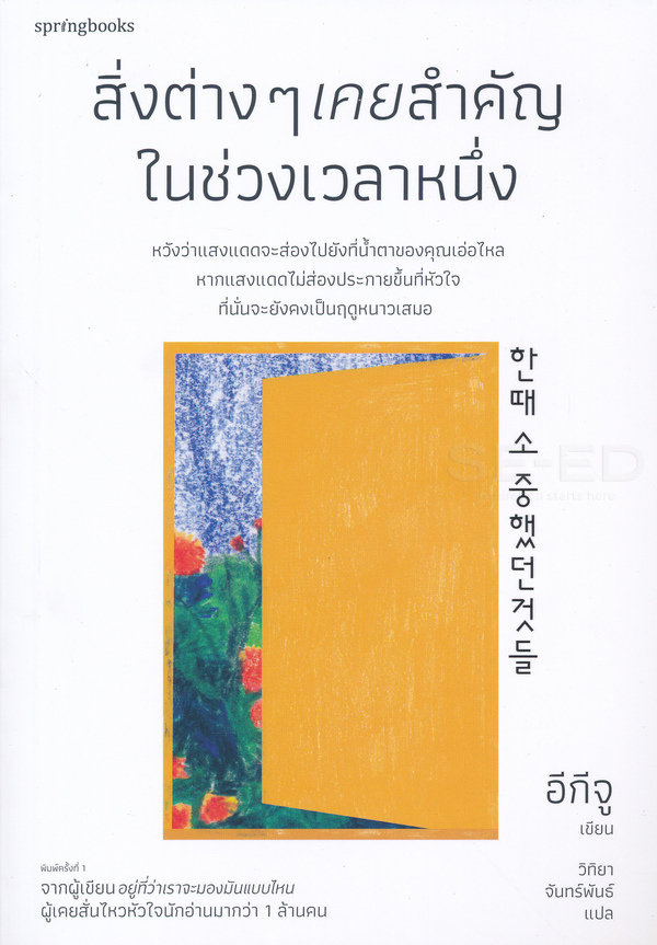 สิ่งต่างๆ เคยสำคัญในช่วงเวลาหนึ่ง (Paperback)