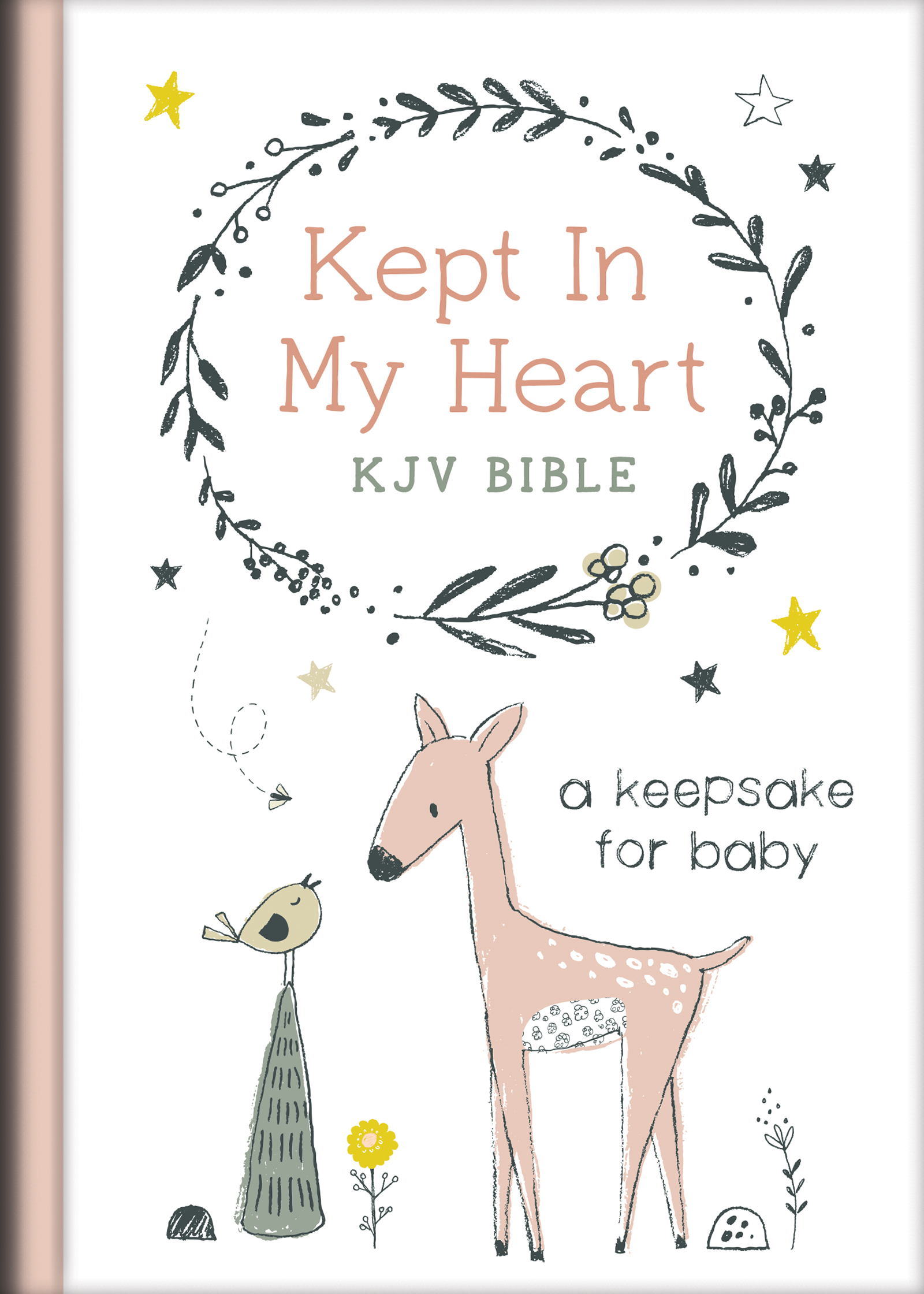 Kept in My Heart KJV Bible [Coral Woodland] (Hardcover)