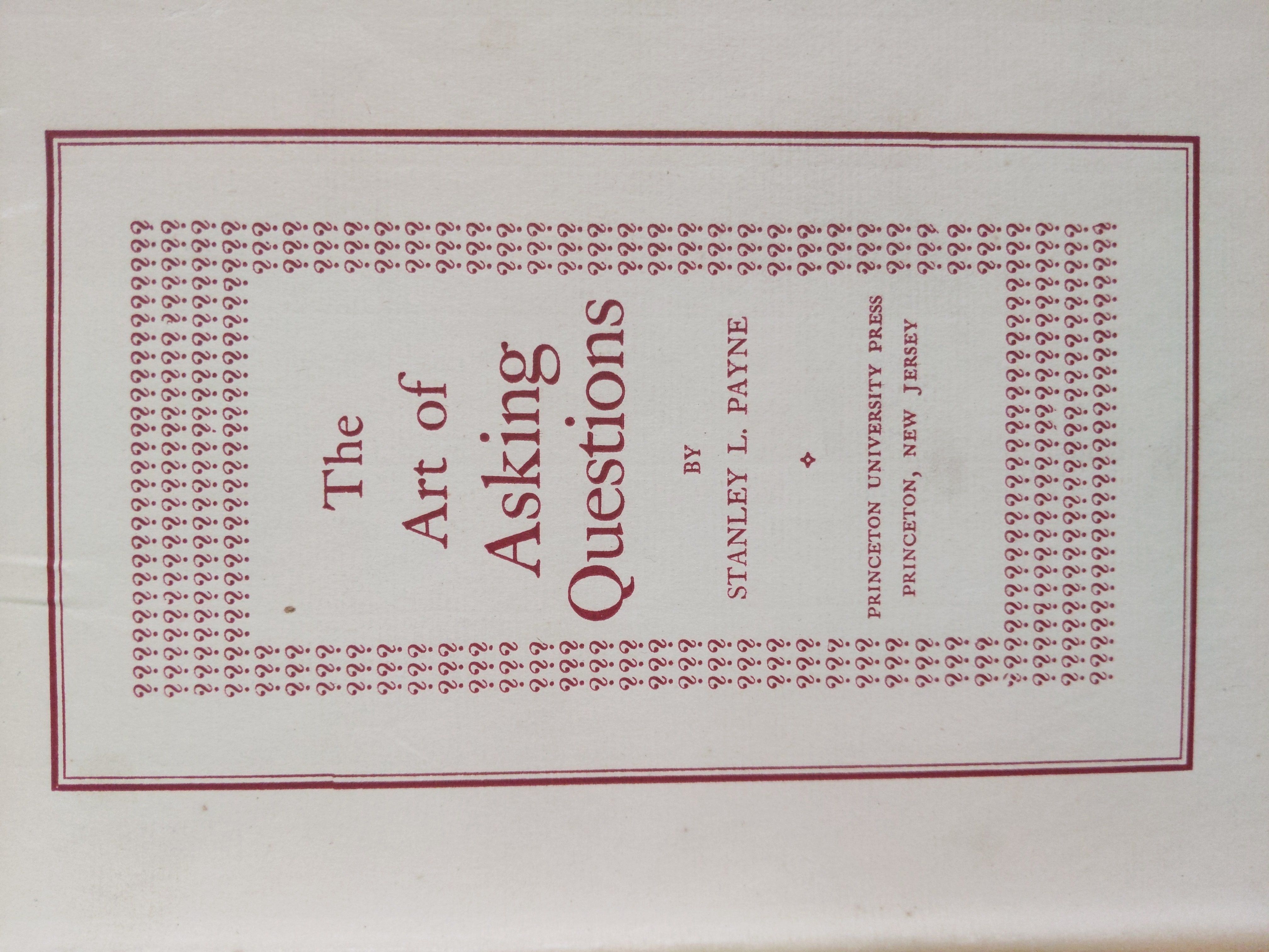 The Art of Asking Questions (Hardcover)