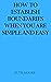 How to establish boundaries when you are simple and easy by Ruth      Moore