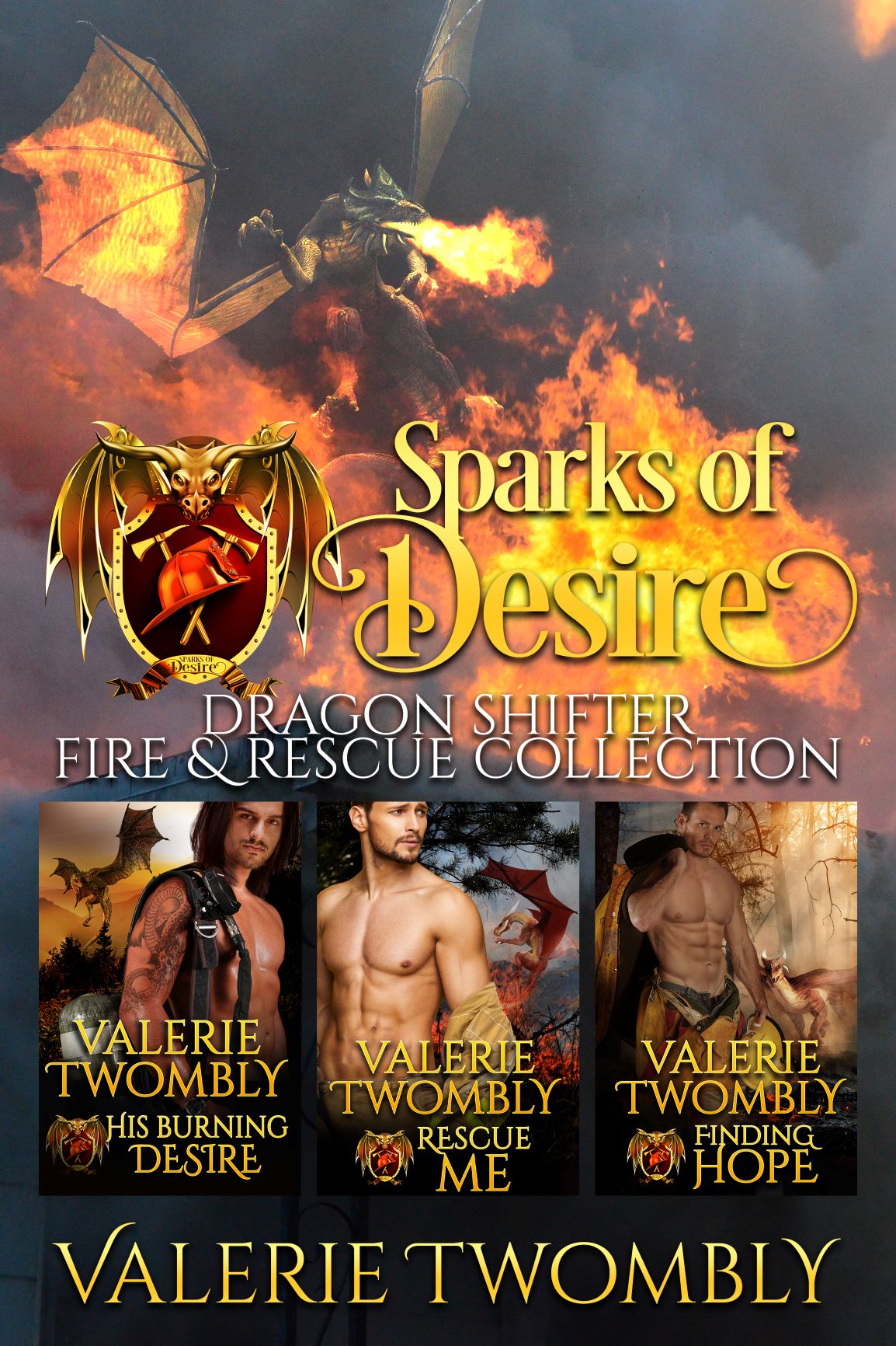 Sparks Of Desire (Books 1-3): Dragon Shifter Fire & Rescue