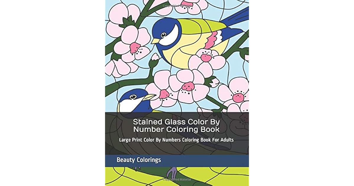 Stained Glass Color By Number Coloring Book Large Print Color By