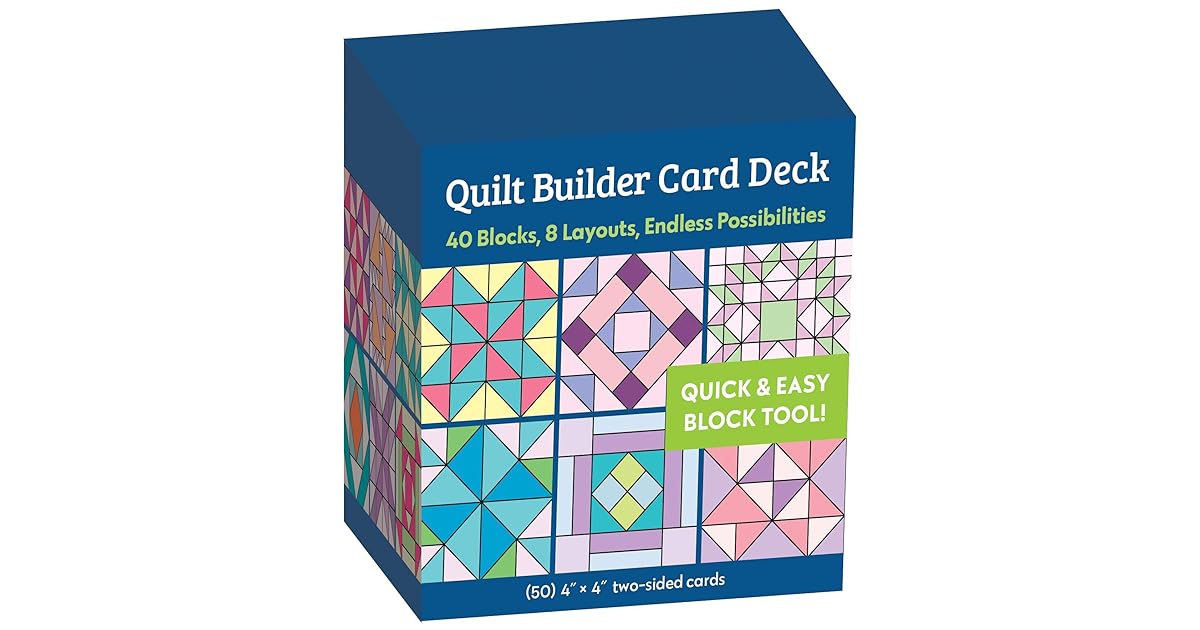 Quilt Builder Card Deck 40 Block, 6 Layouts, Endless Possibilities by