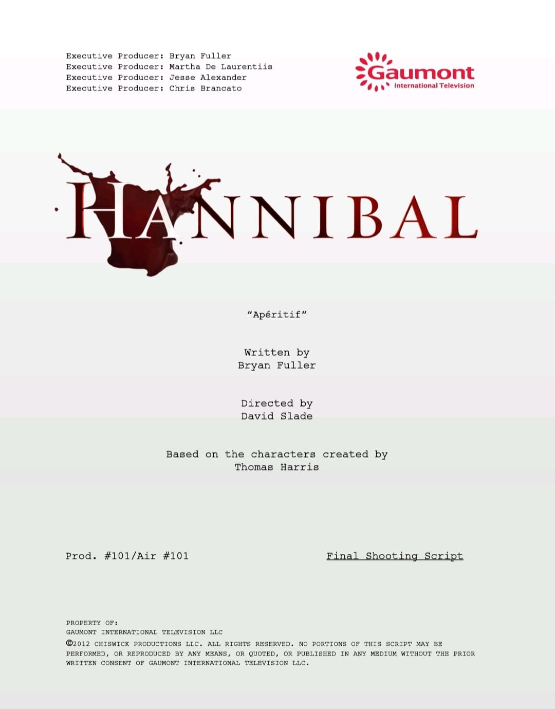 Hannibal - The Script (Unknown Binding)