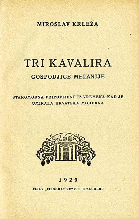 Tri kavaljera frajle Melanije (Unknown Binding)