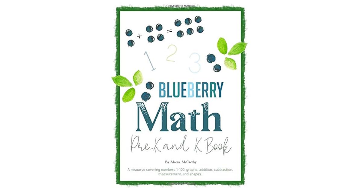 Blueberry Math: Pre-K and K Book by Aleesa McCarthy