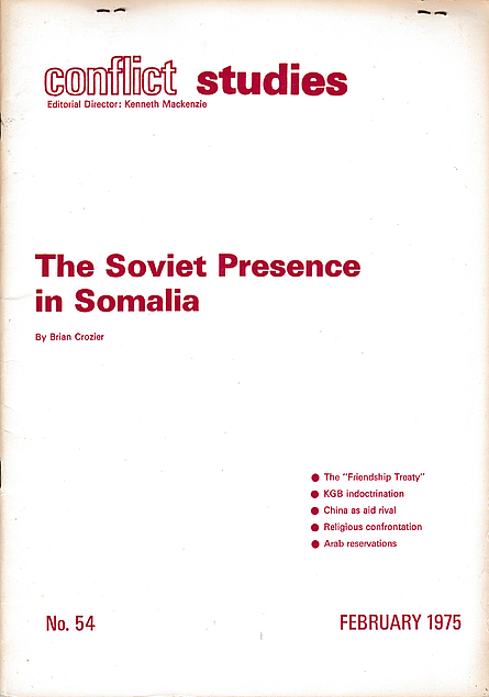 The Soviet Presence in Somalia (Conflict Studies 54)