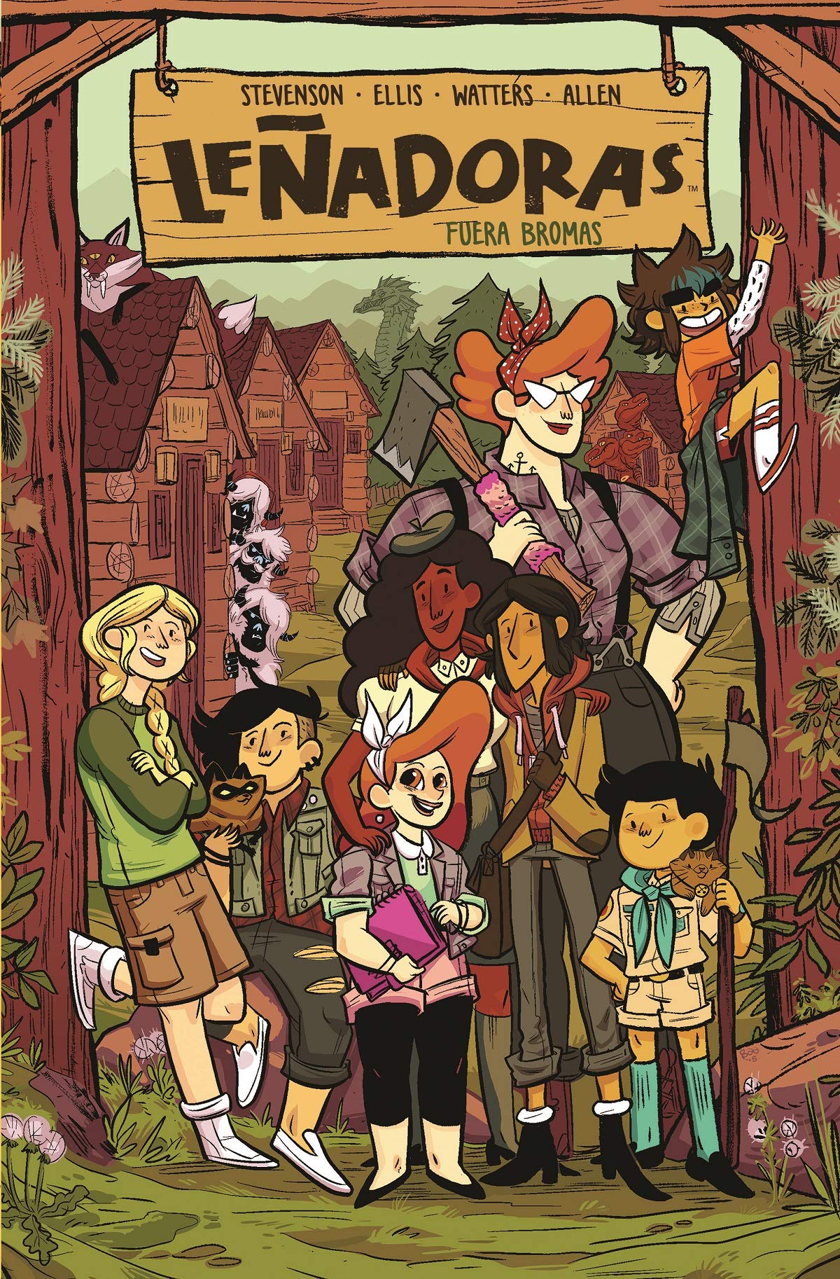 Portada de Leñadoras: Fuera Bromas, de N.D. Stevenson