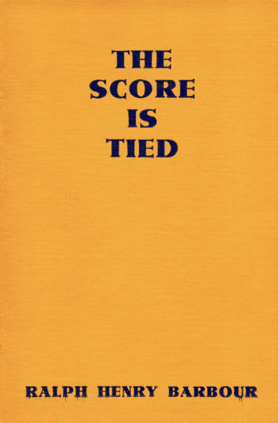 The Score Is Tied (Hardcover)