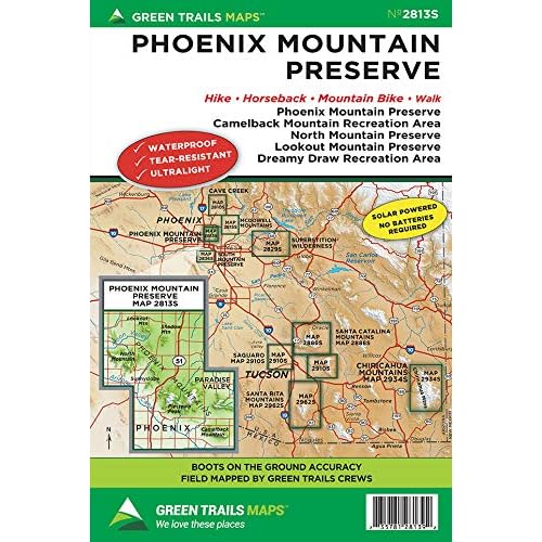 Phoenix Mountain Preserve Map Phoenix Mountain Preserve, Az No. 2813S By Green Trails Maps