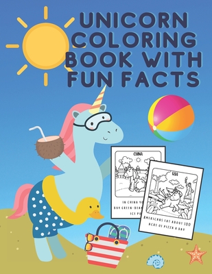 Unicorn coloring book with fun facts-: For girls age 8-12- Gift idea