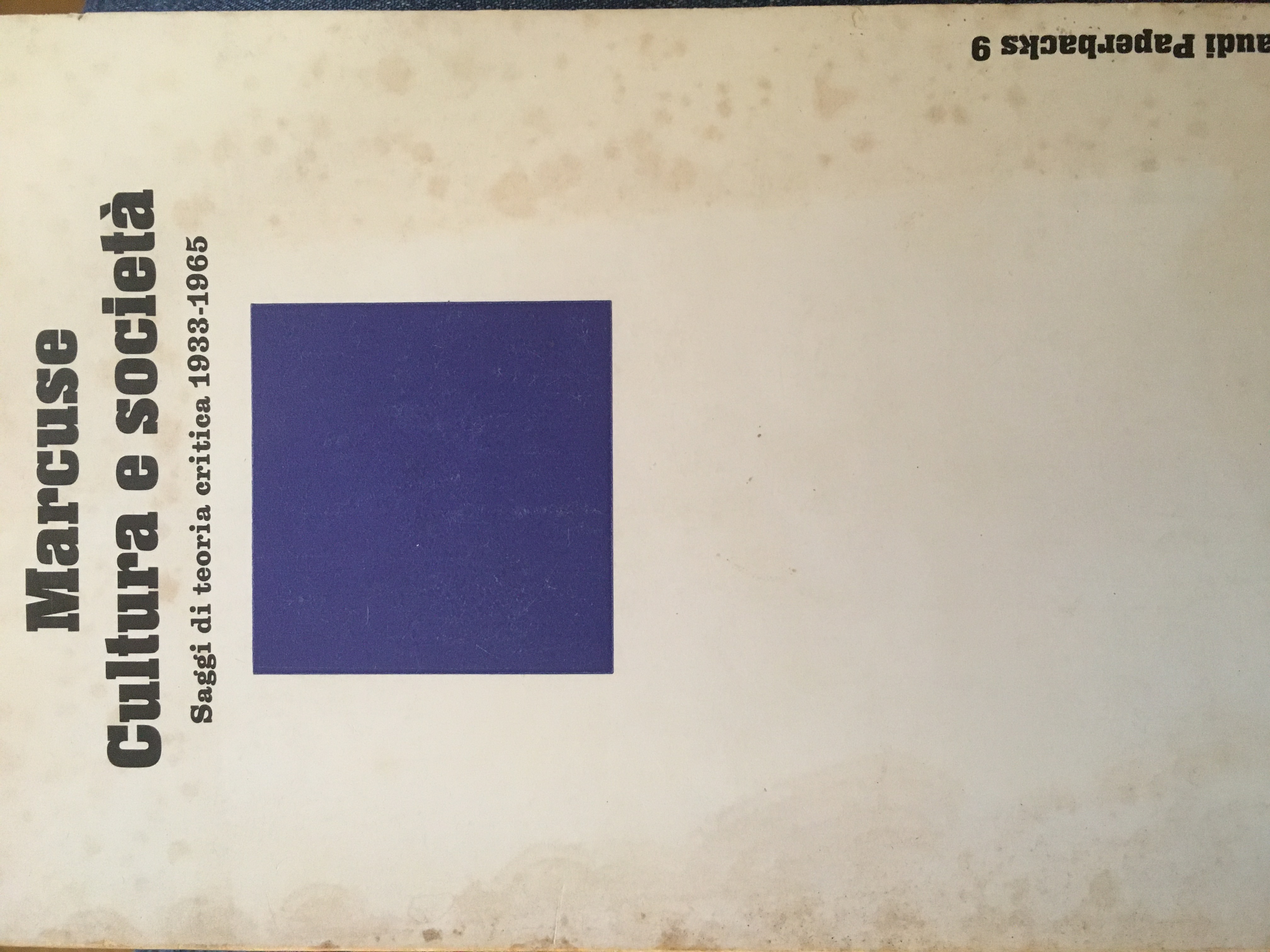 Cultura e società. Saggi di teorica critica 1933-1965