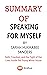 Summary Of Speaking for Mys...