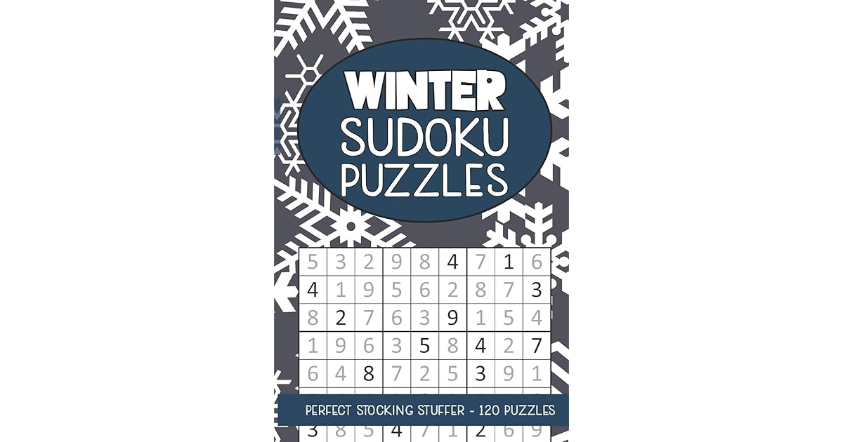 Winter Sudoku Puzzles Seasonal Numbers Solve Activity Book for Kids