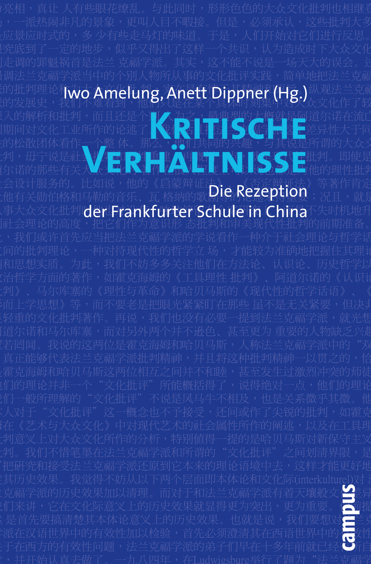 Kritische Verhältnisse: die Rezeption der Frankfurter Schule in China