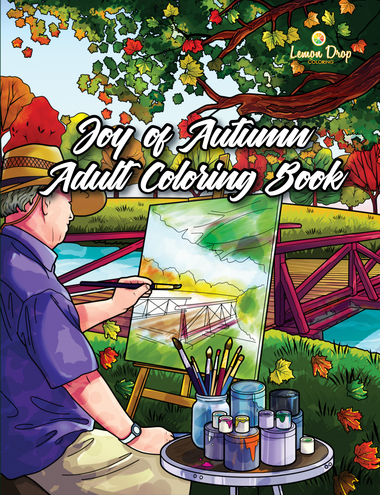 Joy of Autumn Adult Coloring Book: A Fall Coloring Book for Adults & Kids with Pumpkins, Fall Leaves, Farm Animals, Halloween & Thanksgiving Scenes & Autumn Activities