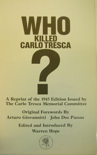 Who Killed Carlo Tresca? (Paperback)