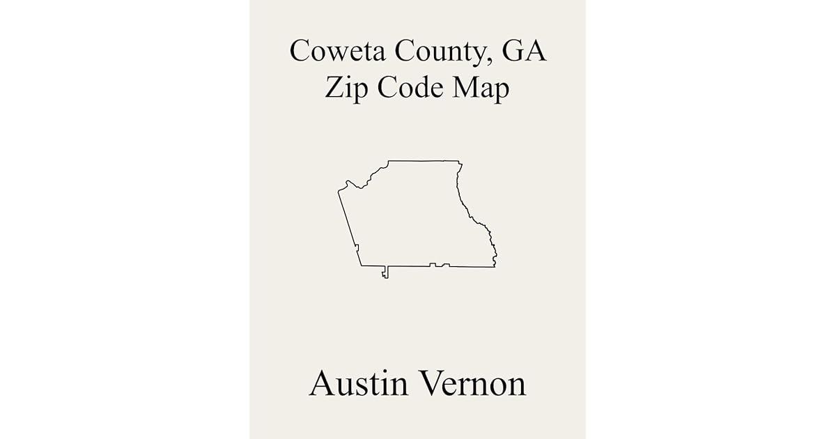 Coweta County, Zip Code Map Includes Grantville, Newnan