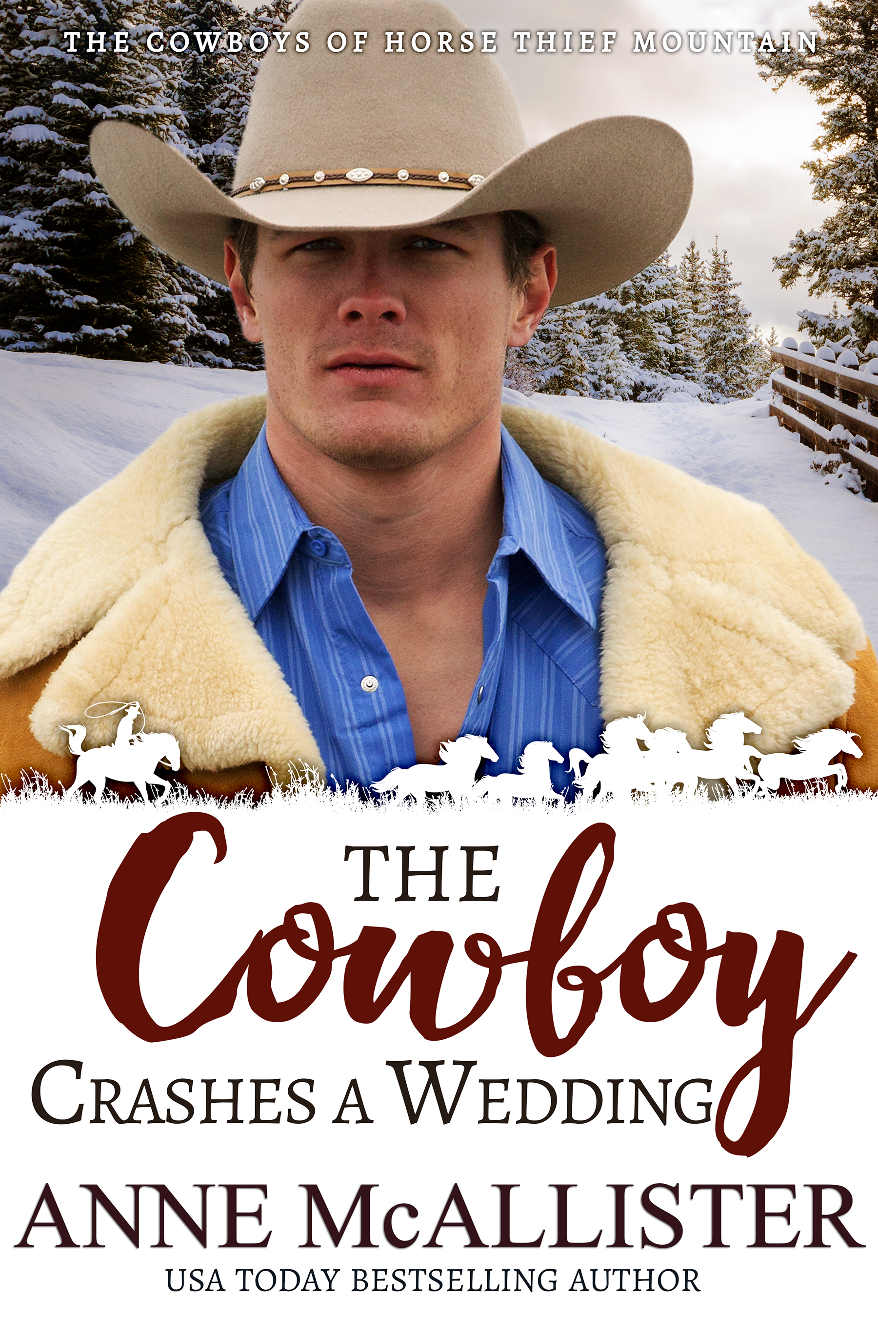 The Cowboy Crashes a Wedding (Cowboys of Horse Thief Mountain, #3)