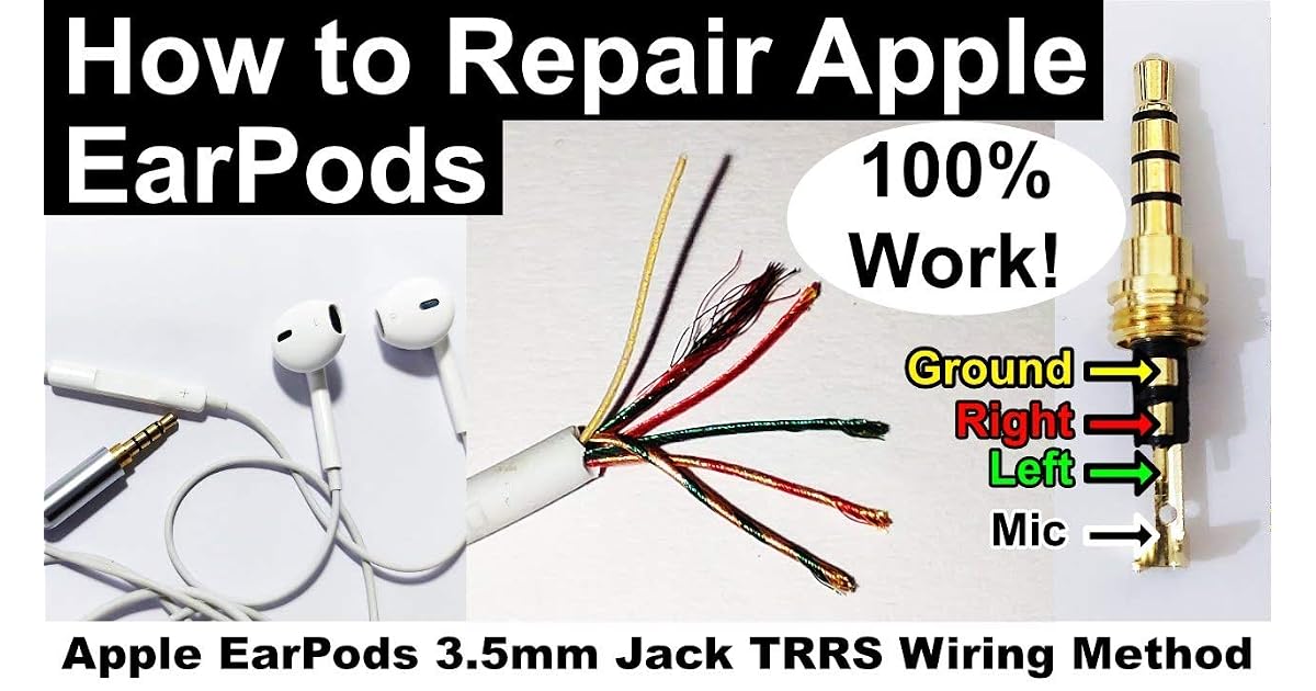 How to Repair Apple iPhone iPad EarPods Replacing Jack Full Demo 100% Work  with Apple EarPods \u0026 3.5mm Jack Wiring Method - Full Demo 4K Video by Users  Productions Users Productions