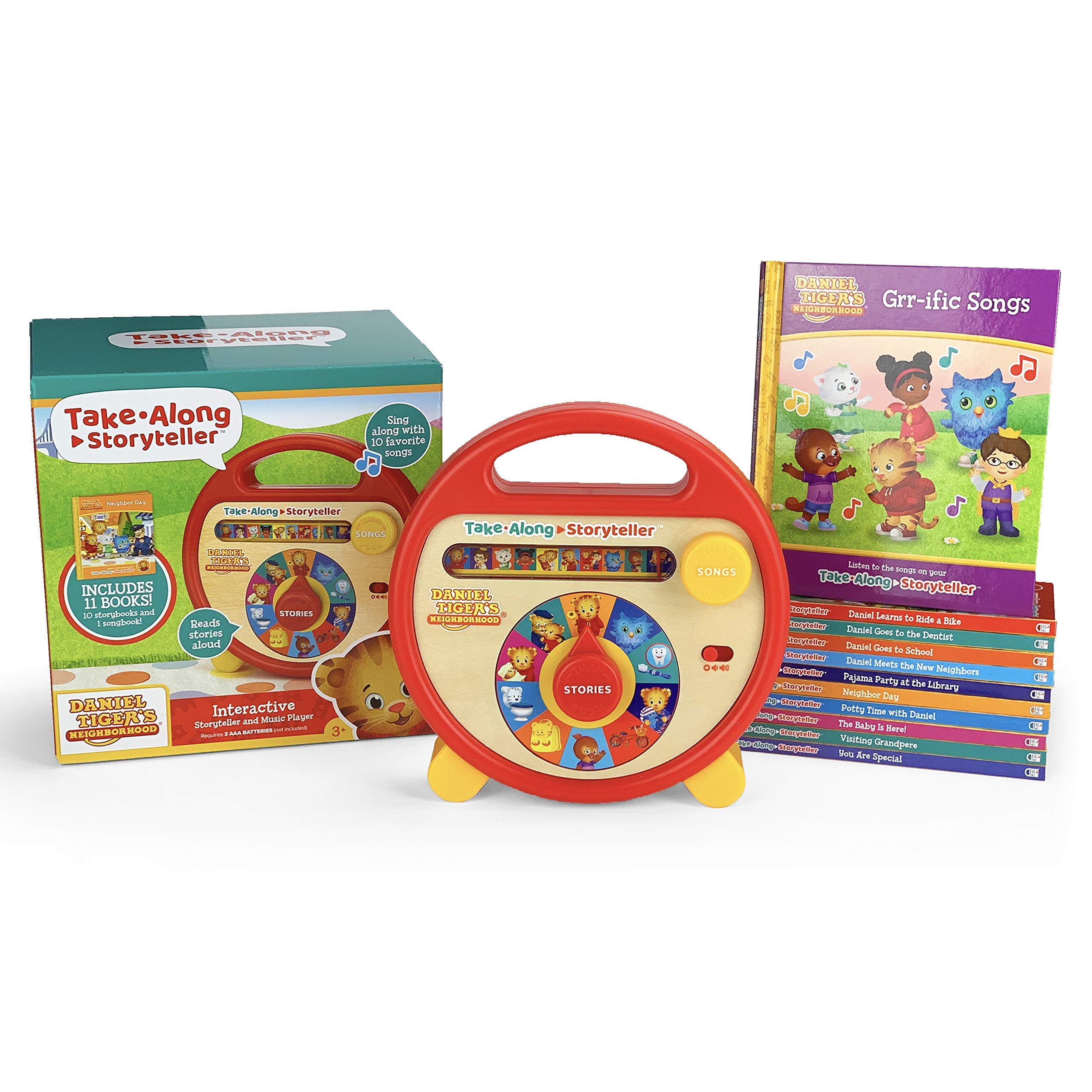 Daniel Tiger's Neighborhood Interactive Electronic Take Along Storyteller with 11 books (Daniel Tiger's Neighborhood Children's Interactive Story and Song Carry Along Player With Books)