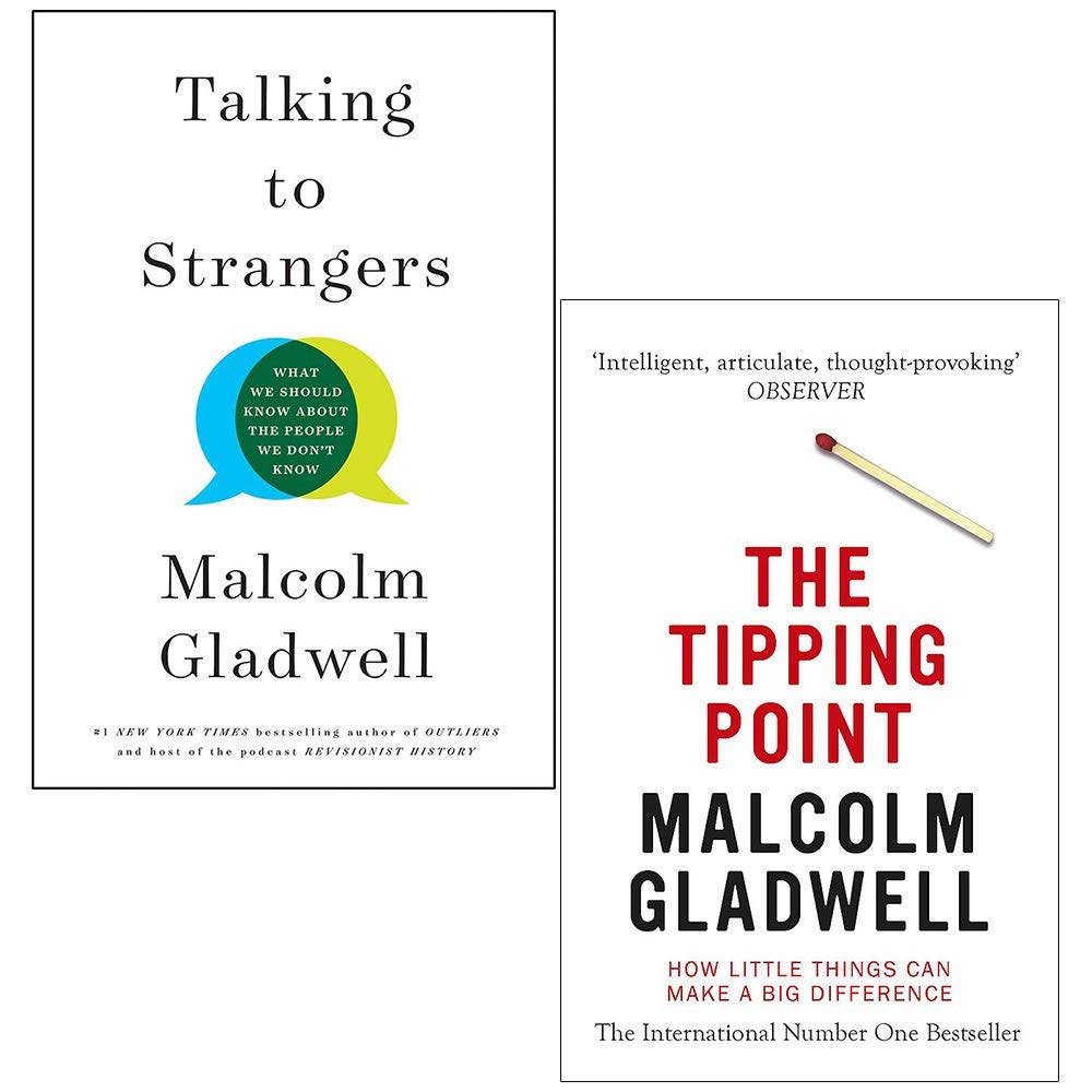 2 Books Collection Set: Talking to Strangers & The Tipping Point By Malcolm Gladwell (Paperback)