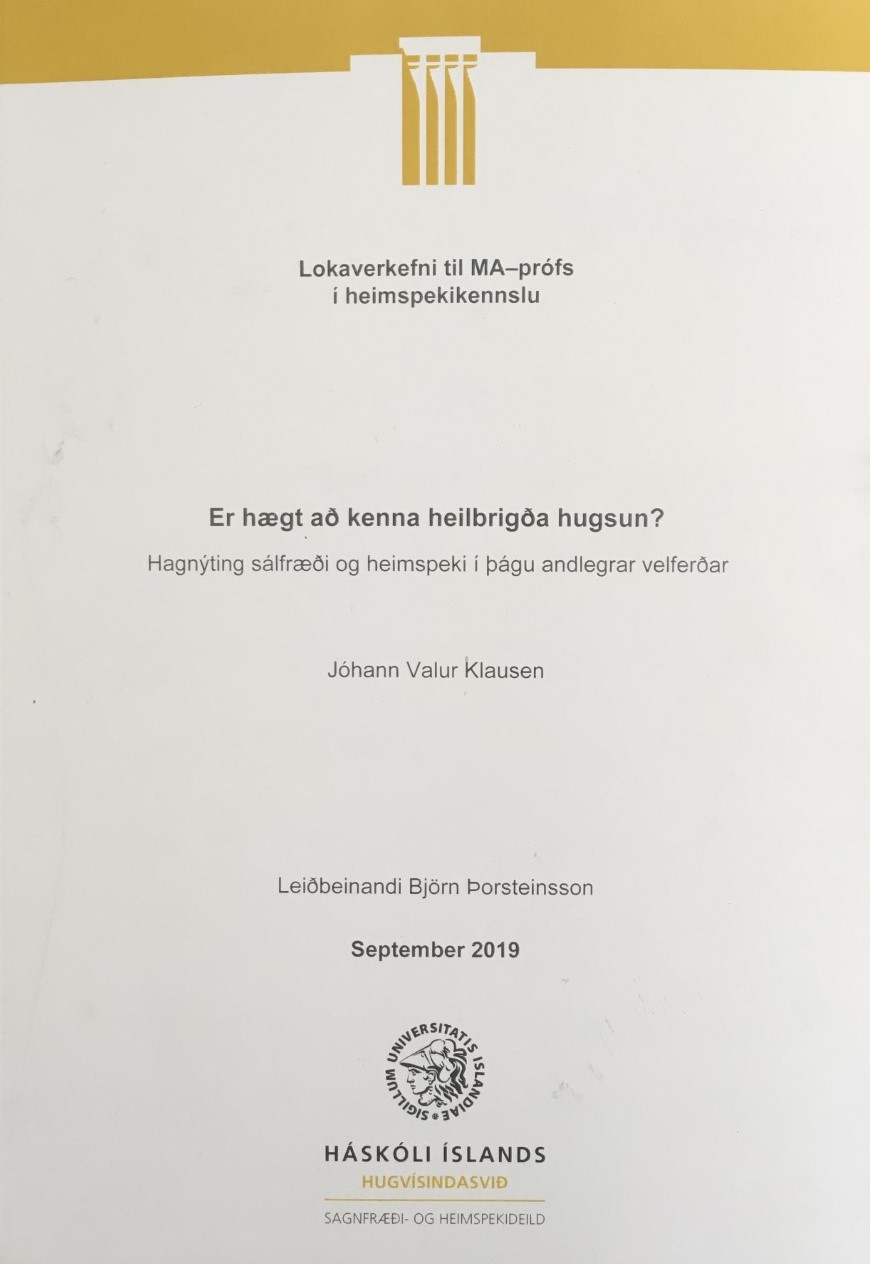 Er hægt að kenna heilbrigða hugsun? Hagnýting sálfræði og heimspeki í þágu andlegrar velferðar