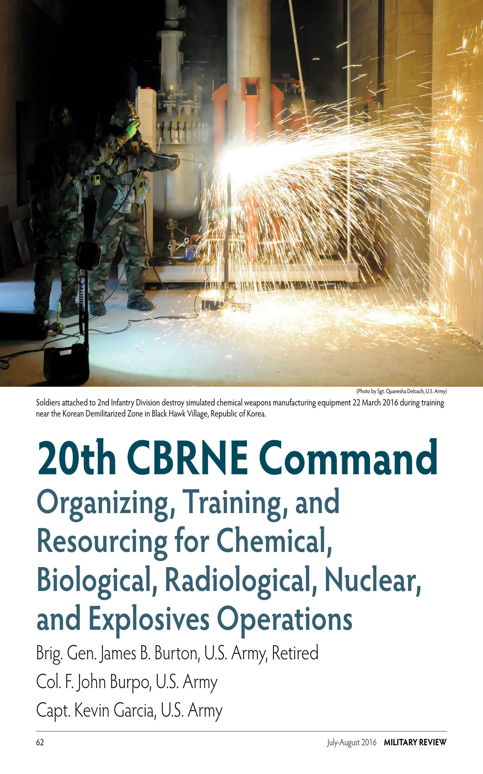20th CBRNE Command Organizing, Training, and Resourcing for Chemical, Biological, Radiological, Nuclear, and Explosives Operations (Kindle Edition)
