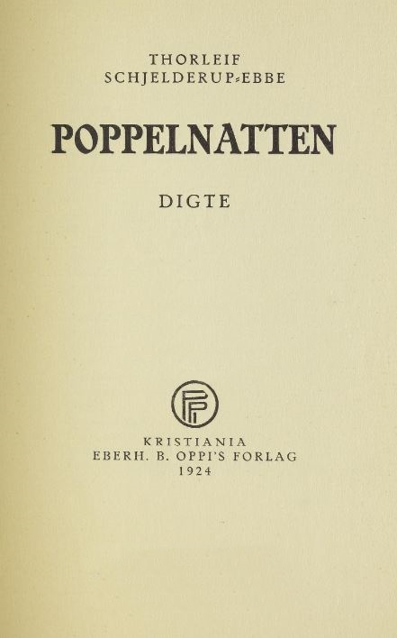 Poppelnatten: digte