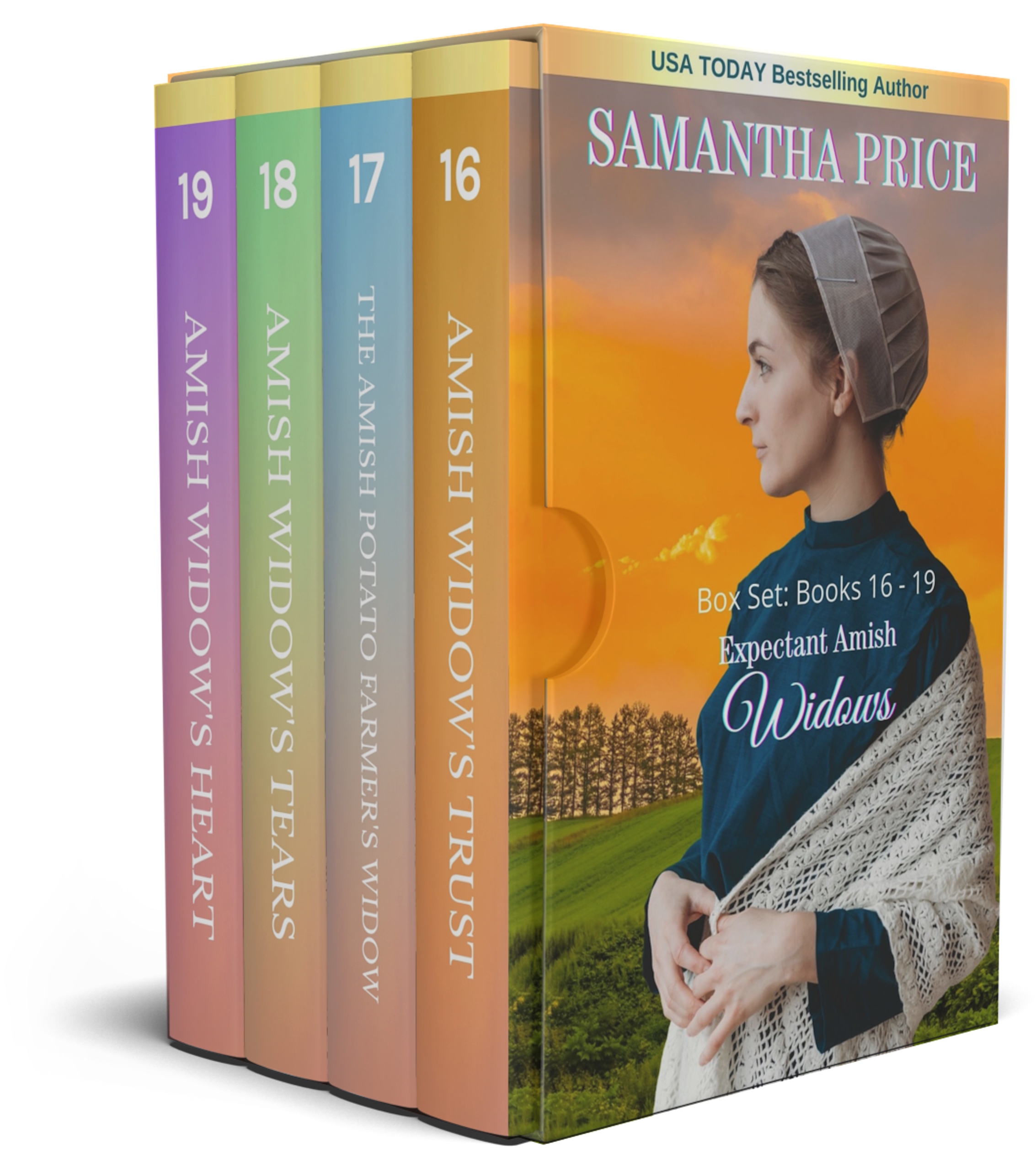 Expectant Amish Widows Box Set: Books 16 - 19: Amish Widow's Trust: The Amish Potato Farmer's Widow: Amish Widow's Tears: Amish Widow's Heart (Expectant Amish Widows series #6)