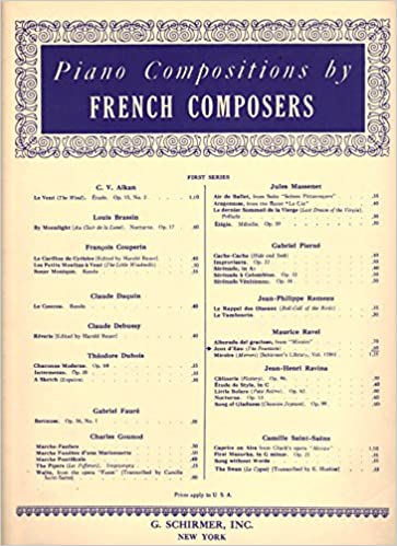 Piano Compositions by French Composers, Jeux d'Eau (Unknown Binding)