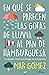 En qué se parecen las gotas de lluvia al pan de hamburguesa by Mar Gómez