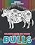 Stress Relieving Coloring Books for Women - Animals - Bulls by Alicia Ford