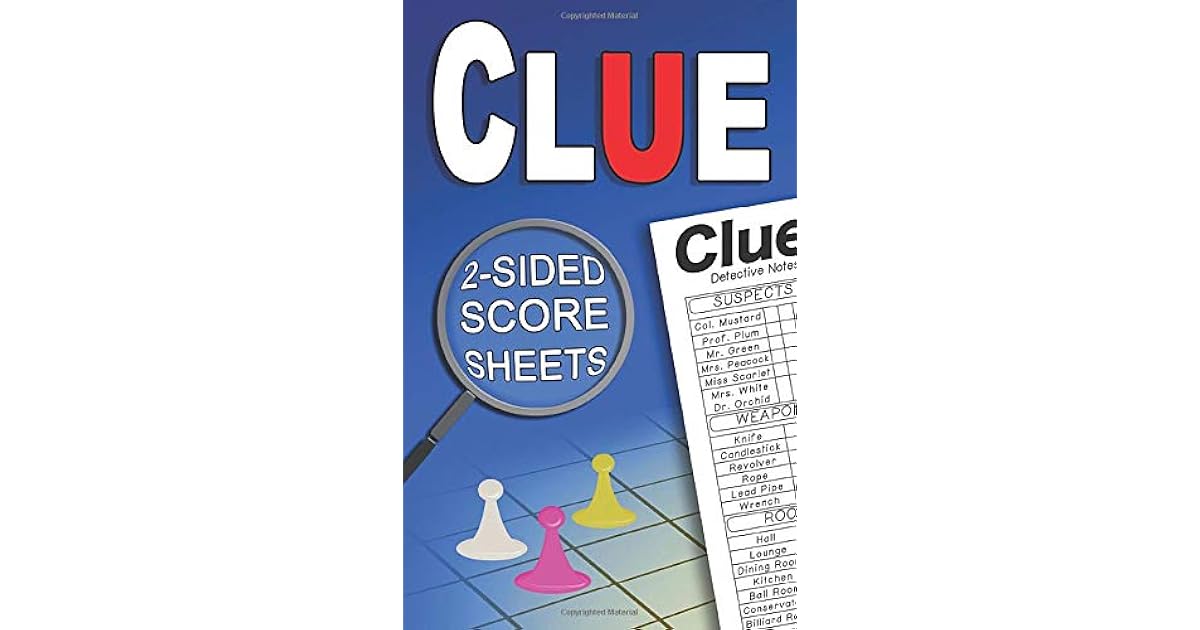 Clue Two Sided Score Sheets: Refills for both Dr. Orchid and Mrs. White ...