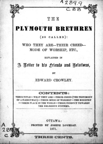 The Plymouth Brethren (so called)