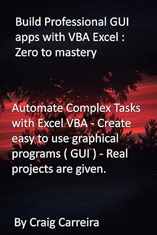Build Professional GUI apps with VBA Excel : Zero to mastery: Automate Complex Tasks with Excel VBA - Create easy to use graphical programs ( GUI ) - Real projects are given.