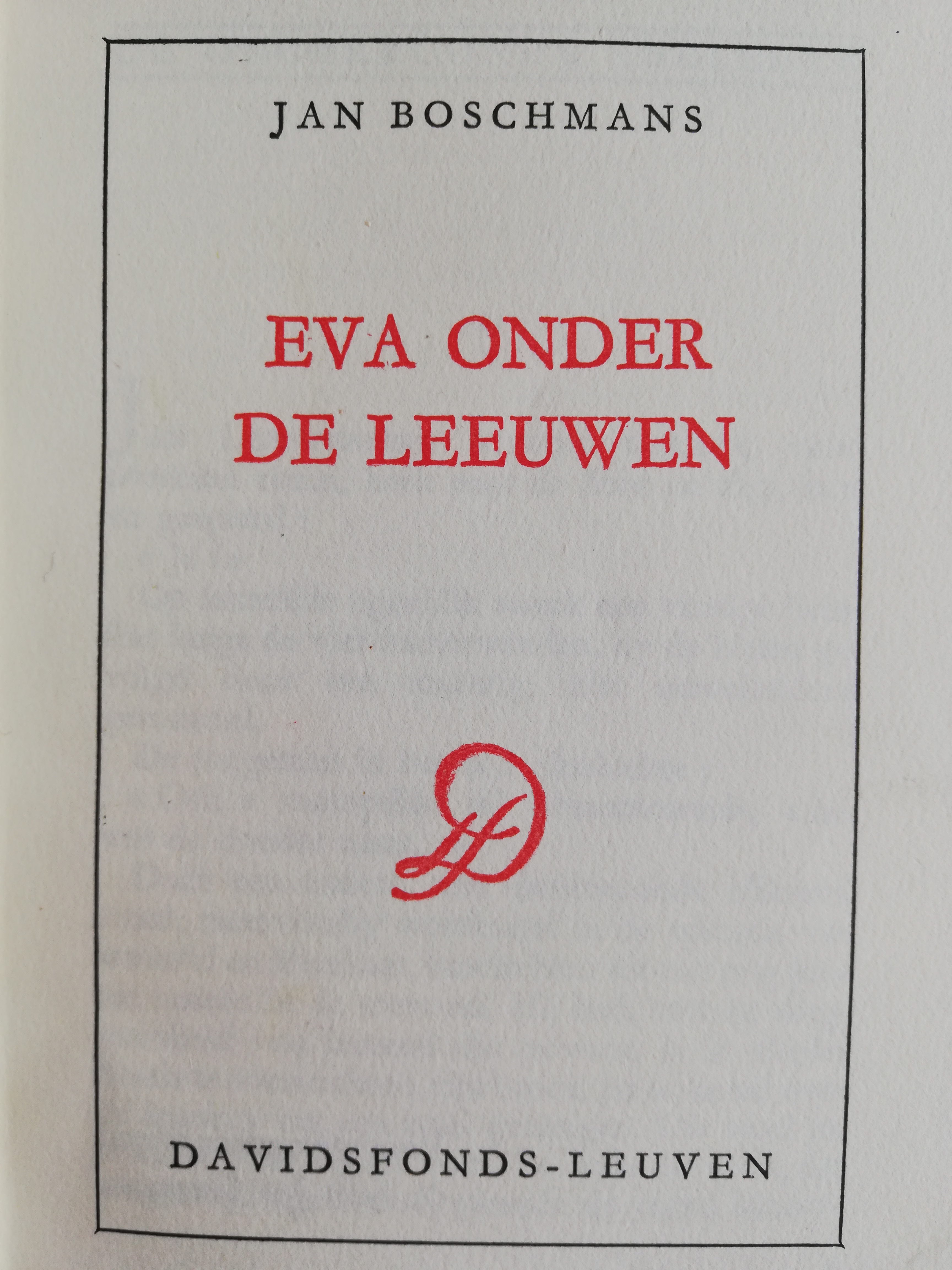 Eva onder de leeuwen