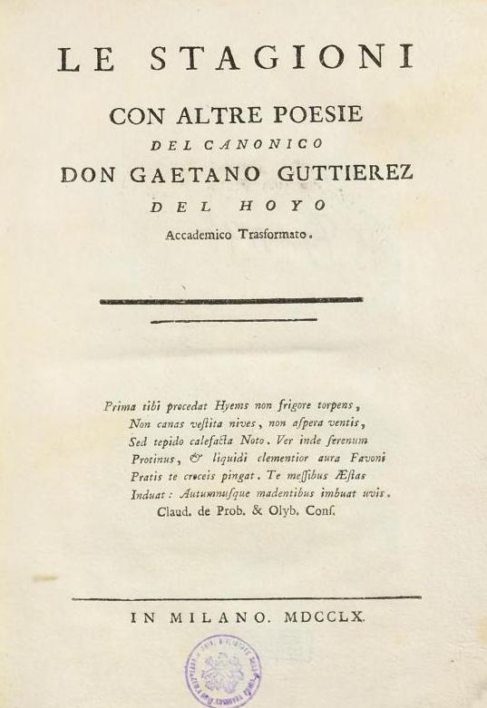 Le stagioni con altre poesie (Unknown Binding)